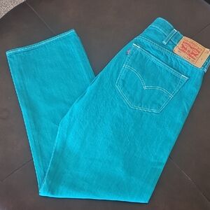 Levi's Men's Turquoise Straight-Leg Jeans
